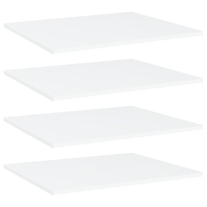 Bookshelf Boards 4 Pcs White 60x50x1.5 Cm Chipboard Nbpxll