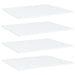 Bookshelf Boards 4 Pcs White 60x50x1.5 Cm Chipboard Nbpxll