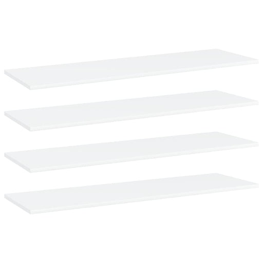 Bookshelf Boards 4 Pcs White Chipboard Nbptka