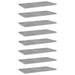 Bookshelf Boards 8 Pcs Concrete Grey 40x20x1.5 Cm Chipboard