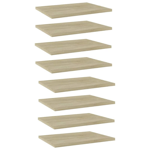 Bookshelf Boards 8 Pcs Sonoma Oak Chipboard Nbpolo