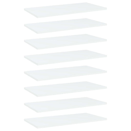 Bookshelf Boards 8 Pcs White Chipboard Nbpxtp