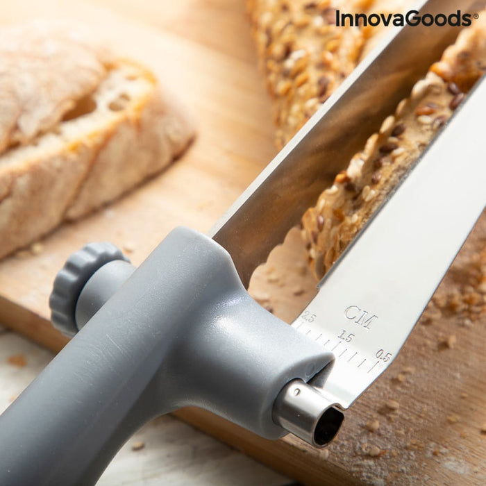 Bread Knife With Adjustable Cutting Guide Kutway Innovagoods