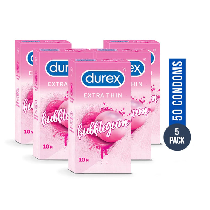 Bubblegum Sensually Flavoured Condoms - 50 Pack