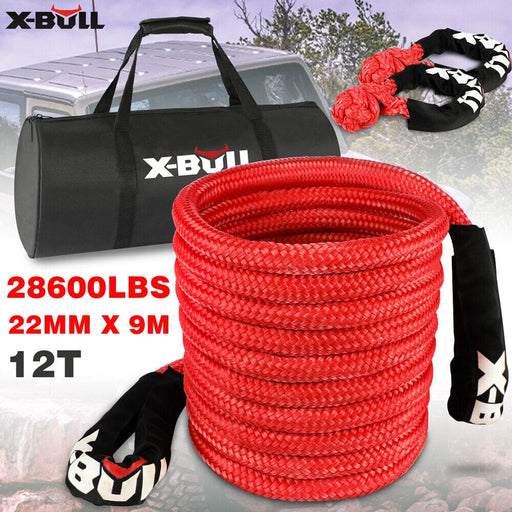 X - bull Kinetic Rope 22mm x 9m Snatch Strap Recovery Kit