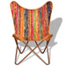 Butterfly Chair Multicolour Chindi Fabric Gl86969