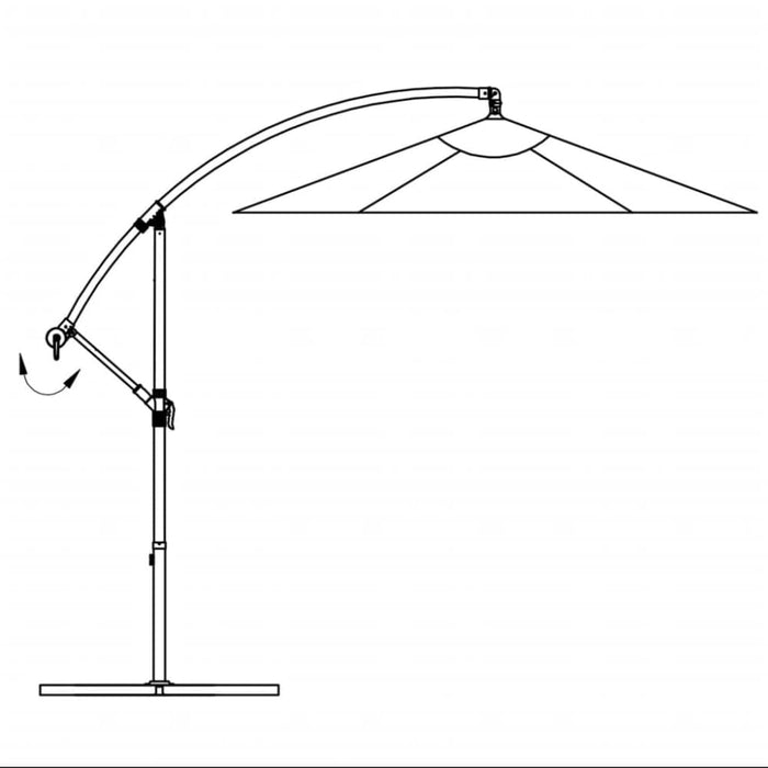 Cantilever Umbrella 3.5 m Green Axoki