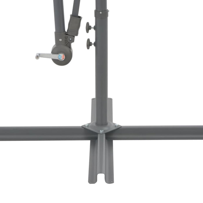 Cantilever Umbrella With Aluminium Pole 350 Cm Black Aiotb