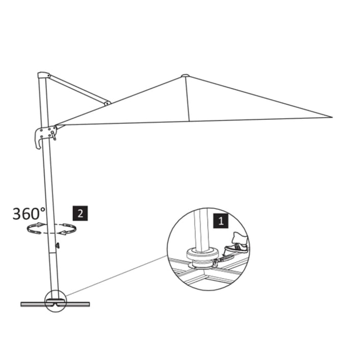 Cantilever Umbrella with Aluminium Pole 400x300 Cm Sand