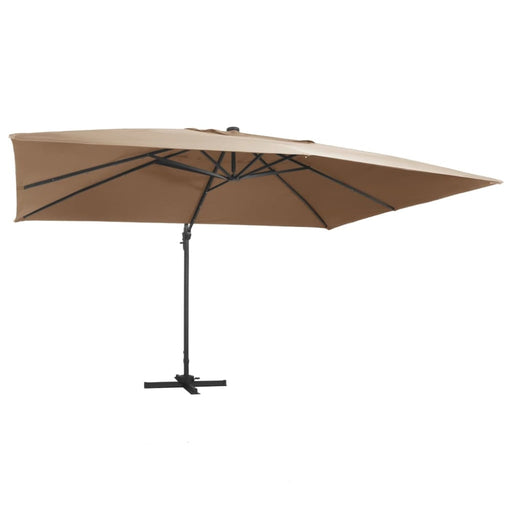 Cantilever Umbrella With Led Lights And Aluminium Pole 