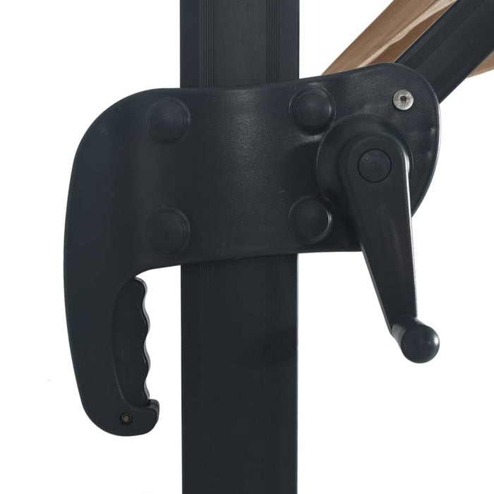 Cantilever Umbrella With Led Lights And Aluminium Pole 