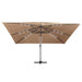 Cantilever Umbrella With Led Lights And Aluminium Pole 