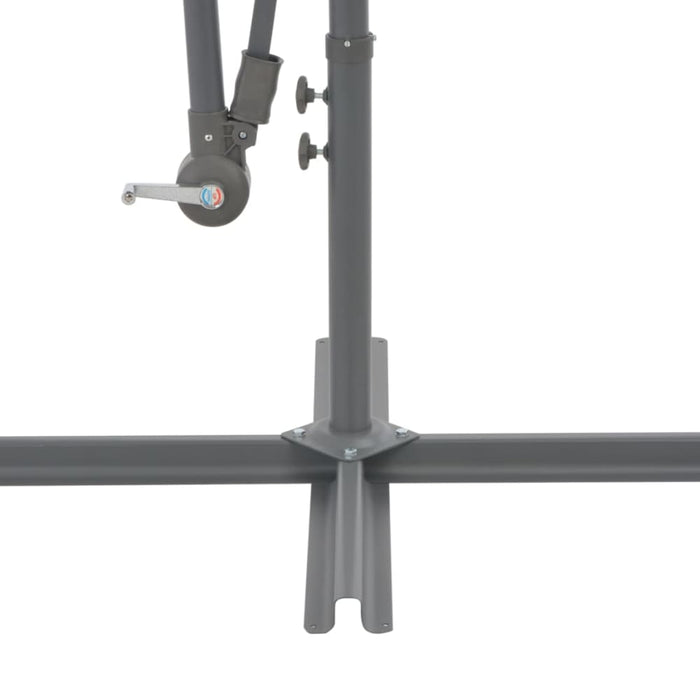 Cantilever Umbrella With Led Lights And Metal Pole 350 Cm