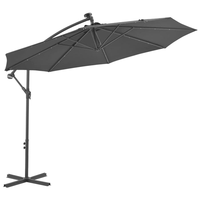 Cantilever Umbrella Led Lights and Steel Pole 300cm