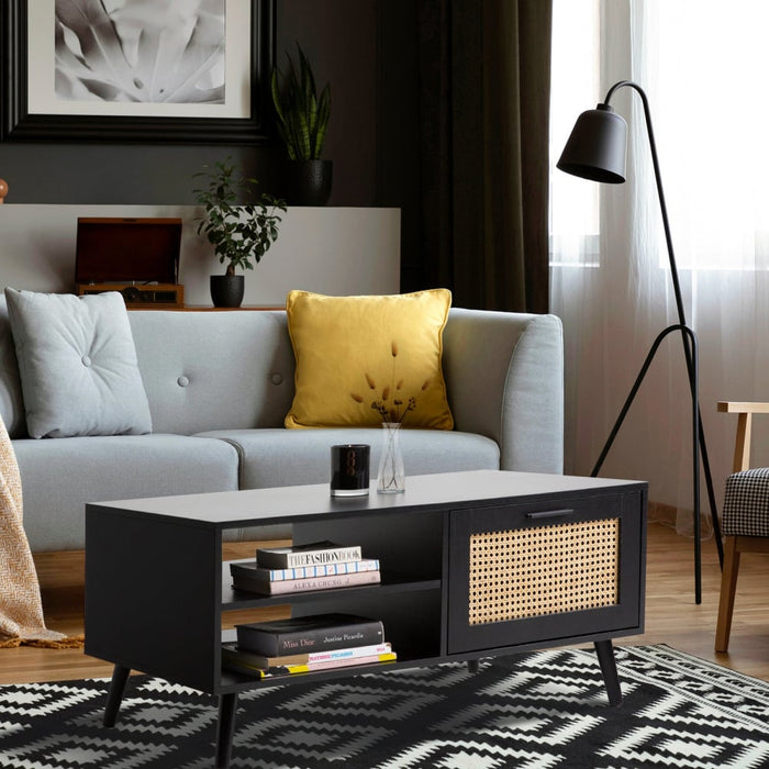 Casa Decor Tulum Rattan Coffee Table Storage Drawer