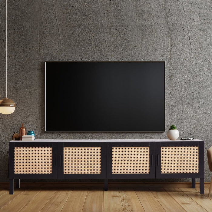 Casa Decor Tulum Rattan Entertainment Unit Tv Stand Cabinet