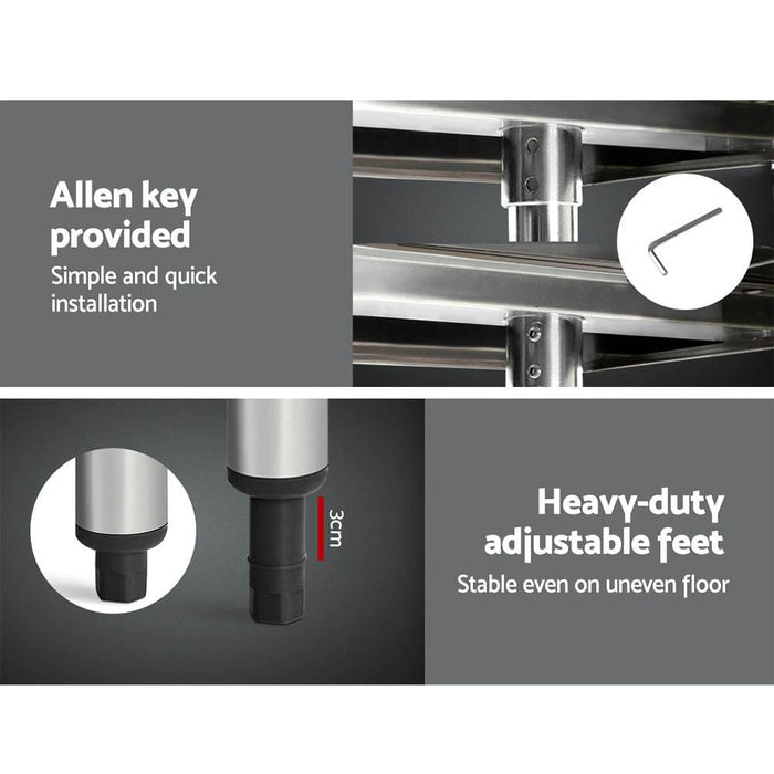 Cefito 304 Stainless Steel Kitchen Benches Work Bench Food