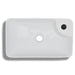 Ceramic Bathroom Sink Basin with Faucet Hole White Oaokta