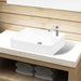 Ceramic Bathroom Sink Basin with Faucet Hole White Oaokta