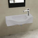 Ceramic Bathroom Sink Basin with Faucet Hole White Oaoktb