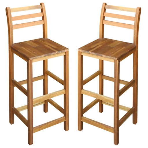 Bar Chairs 2 Pcs Solid Acacia Wood Gl6401