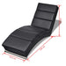 Chaise Longue Black Faux Leather Gl60411