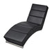 Chaise Longue Black Faux Leather Gl60411