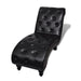 Chaise Longue Brown Faux Leather Gl603