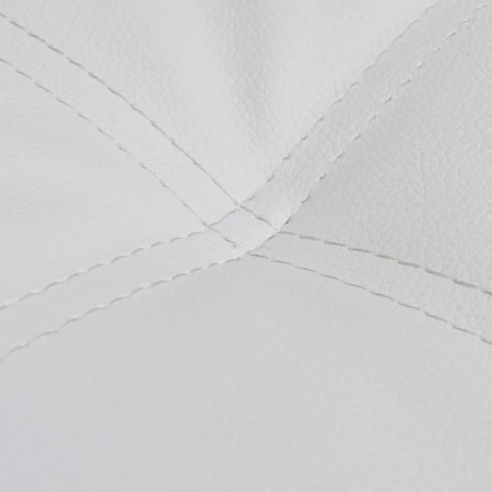 Chaise Longue With Pillow White Faux Leather Xaxxoi