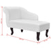 Chaise Longue White Faux Leather Gl6025