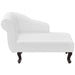 Chaise Longue White Faux Leather Gl6025