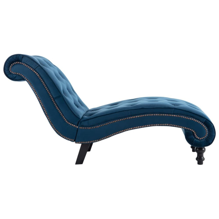 Chaise Lounge Blue Velvet Xanlbn