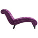 Chaise Lounge Purple Velvet Xanlox