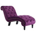 Chaise Lounge Purple Velvet Xanlox
