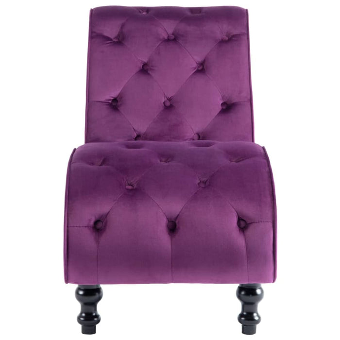Chaise Lounge Purple Velvet Xanlox