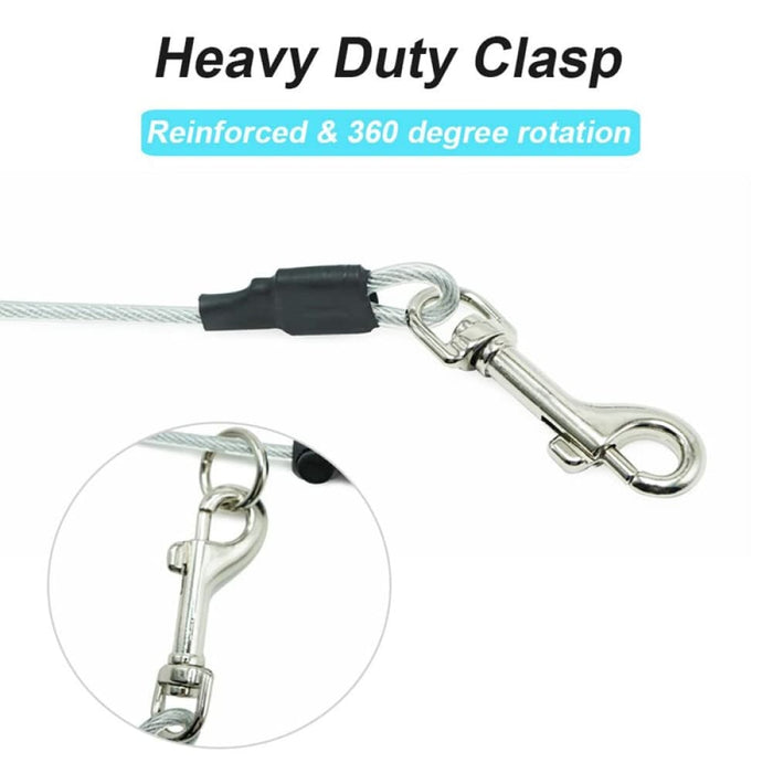 Chew Proof Reflective Soft Nylon Handle Steel Wire Pet