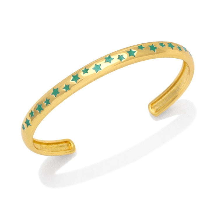 Chic Enamel Starcuff Bracelet Gold Colour Copper Bangle