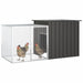 Chicken Cage Anthracite 200x91x100 Cm Galvanised Steel