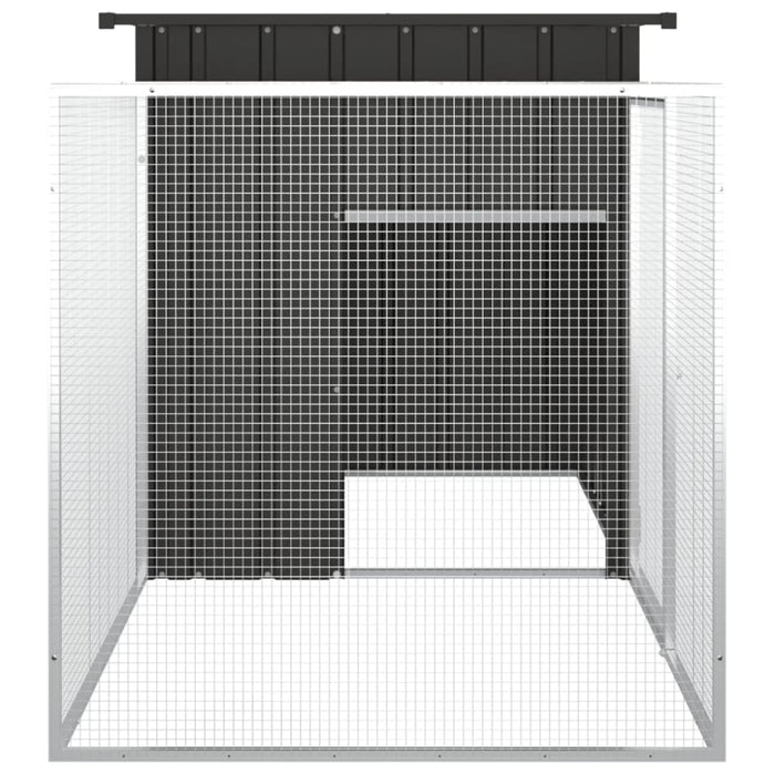 Chicken Cage Anthracite 200x91x100 Cm Galvanised Steel