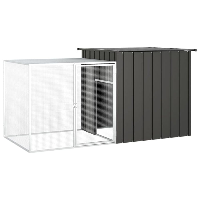 Chicken Cage Anthracite 200x91x100 Cm Galvanised Steel
