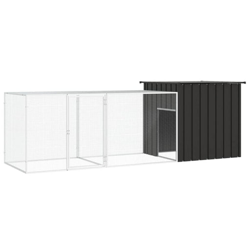 Chicken Cage Anthracite 300x91x100 Cm Galvanised Steel