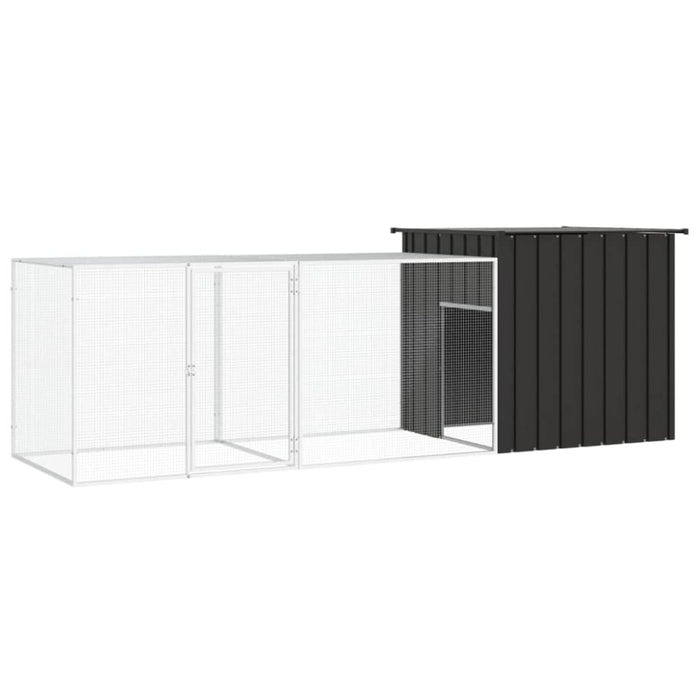 Chicken Cage Anthracite 300x91x100 Cm Galvanised Steel