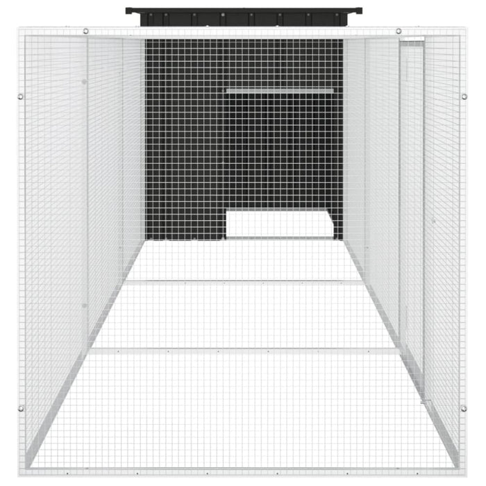 Chicken Cage Anthracite 400x91x100 Cm Galvanised Steel