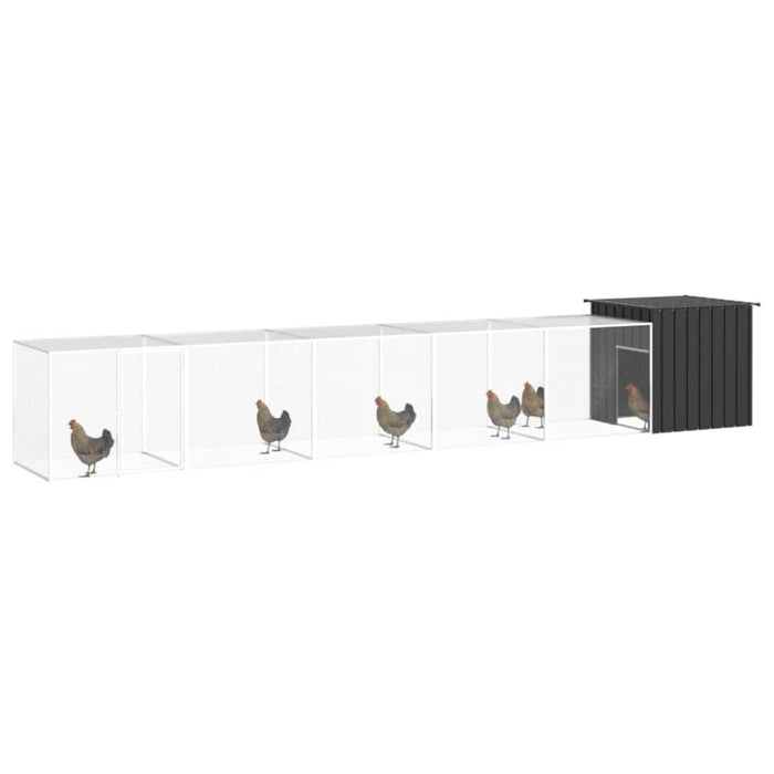 Chicken Cage Anthracite 600x91x100 Cm Galvanised Steel