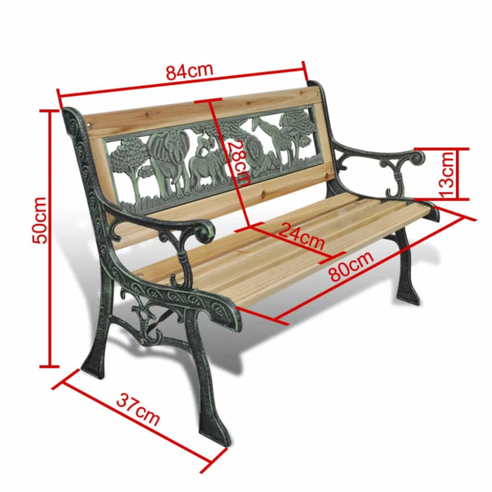 Children Garden Bench Wood Aobot