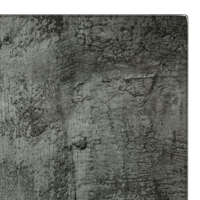 Chopping Boards 2 Pcs with Concrete Pattern Tempered Glass