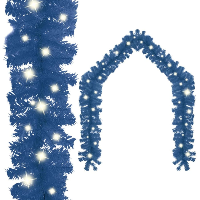 Christmas Garland with Led Lights 10 m Blue Txkokt