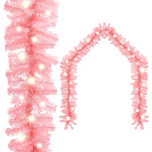Christmas Garland with Led Lights 10 m Pink Txkokk