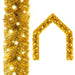Christmas Garland With Led Lights 20 m Gold Txkxbt
