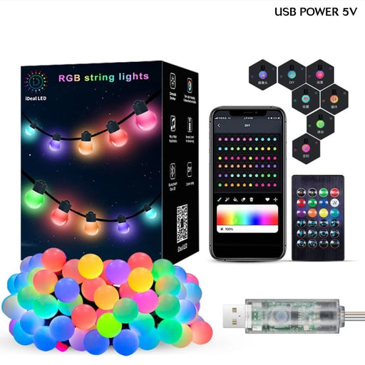 Christmas Light Smart Bluetooth Led Fairy Ball Festoon Lamp